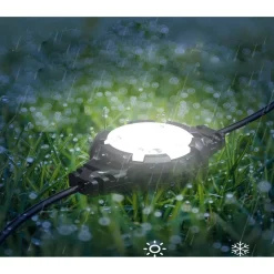 CATENA LUMINOSA SOLARE CREPUSCOLARE LED RGB RGBW SMART BLUETOOTH IP65 LUCE 13 MT