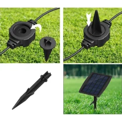 CATENA LUMINOSA SOLARE CREPUSCOLARE LED RGB RGBW SMART BLUETOOTH IP65 LUCE 13 MT