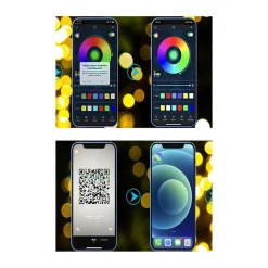 CATENA LUMINOSA SOLARE CREPUSCOLARE LED RGB RGBW SMART BLUETOOTH IP65 LUCE 13 MT