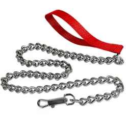 CATENA PER CANE GUINZAGLIO CANI 120X1X1,5CM CON GANCIO ACCIAIO E MANIGLIA NYLON
