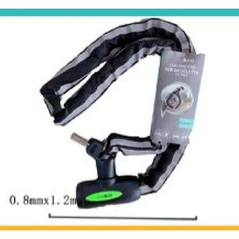 CATENA SICUREZZA ANTIFURTO LUCCHETTO BICICLETTA SCOOTER RIVESTITA TESSUTO CX-9564