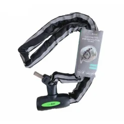 CATENA SICUREZZA ANTIFURTO LUCCHETTO BICICLETTA SCOOTER RIVESTITA TESSUTO CX-9564