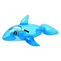 CAVALCABILE A FORMA DI BALENA 41037 TRASPARENTE GONFIABILE 157X94CM CON MANIGLIE