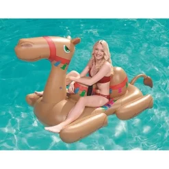 CAVALCABILE CAMMELLO GONFIABILE 221 X 132 CM CON MANIGLIE PER MARE PISCINA 41125