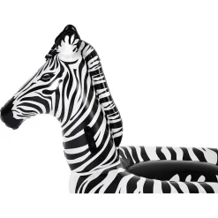 CAVALCABILE FASHION GONFIABILE ZEBRA GIGANTE CON LUCI LED PISCINA 254X142CM 41406