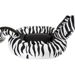 CAVALCABILE FASHION GONFIABILE ZEBRA GIGANTE CON LUCI LED PISCINA 254X142CM 41406