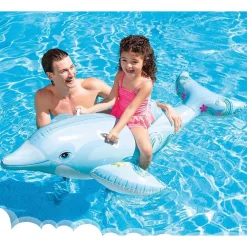 CAVALCABILE FORMA DELFINO GONFIABILE PISCINA MARE 175 X 66 CM CON MANIGLIE 58535