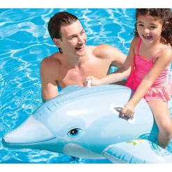 CAVALCABILE FORMA DELFINO GONFIABILE PISCINA MARE 175 X 66 CM CON MANIGLIE 58535