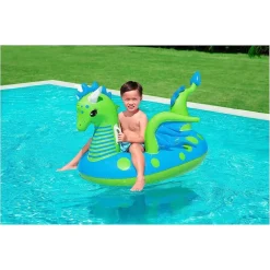 CAVALCABILE GONFIABILE FORMA DRAGO FANTASY DRAGON 134X142 CM CON MANIGLIE 41476