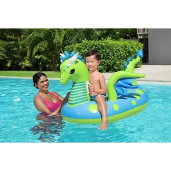 CAVALCABILE GONFIABILE FORMA DRAGO FANTASY DRAGON 134X142 CM CON MANIGLIE 41476