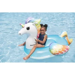 CAVALCABILE UNICORNO FANTASY GALLEGGIANTE GONFIABILE PISCINA SPIAGGIA CON MANIGLIE 41114