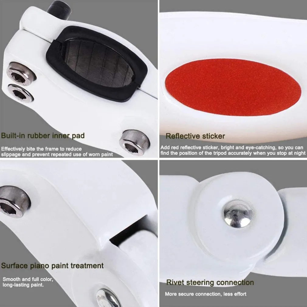 CAVALLETTO PER BICI SUPPORTO BICICLETTA LATERALE ALTEZZA REGOLABILE REFLETTORE