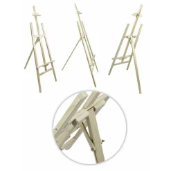 CAVALLETTO PITTORICO IN LEGNO INCLINABILE 90 CM PITTURA ESPOSIZIONE TELE QUADRI
