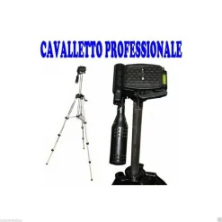CAVALLETTO TREPPIEDI FOTOCAMERA PER VIDEOCAMERA STATIVO 1,20 MT MAX