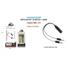 CAVO ADATTATORE AUDIO AUX 3.5MM FEMMINA A MASCHIO 2X AUX MICROFONO MAXTECH AUX-2M