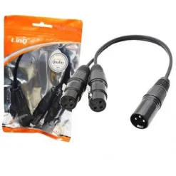 CAVO ADATTATORE AUDIO DA 2 XLR FEMMINA A XLR MASCHIO 30 CM MICROFONI KL-9225