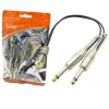CAVO ADATTATORE AUDIO DA JACK 3,5MM MASCHIO A 2 JACK 6,35MM MASCHIO 30CM KL-9244