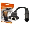 CAVO ADATTATORE AUDIO DA XLR MASCHIO A RJ45 FEMMINA CONNETTORE RETE 15CM KL-9234