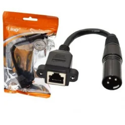 CAVO ADATTATORE AUDIO DA XLR MASCHIO A RJ45 FEMMINA CONNETTORE RETE 15CM KL-9234
