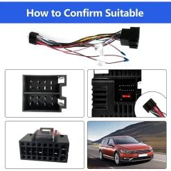 CAVO ADATTATORE DA 16 PIN A ISO PRESA STANDARD AUTORADIO ANDROID LINEE CONTROLLO