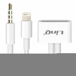 CAVO ADATTATORE DI CARICA PER IPHONE 30-PIN LIGHTNING + JACK AUDIO 3,5MM IP-7746