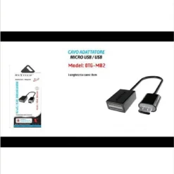 CAVO ADATTATORE MICRO USB / USB PER CELLULARE OTG / 5PIN 8CM MAXTECH OTG-M02