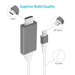 CAVO ADATTATORE PER SAMSUNG GALAXY S8 USB TIPO C USB-C A 4K HDMI HDTV 2 METRI