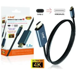 CAVO ADATTATORE VIDEO DA TYPE-C TIPO C A HDMI ULTRA HD 4K LUNGHEZZA 1.8 MT H7083