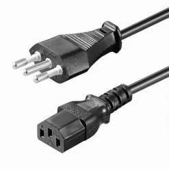 CAVO ALIMENTAZIONE TRIPOLARE SERIE B C13 L S11 ITA PLUG 1.5 MT 250 VOLT F-AL01-B