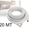 CAVO ANTENNA MASCHIO FEMMINA 20 METRI PER TV SPINOTTO JACK MASCHIO FEMMINA M/F