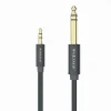 CAVO AUDIO AUX JACK DA 3,5 MM A 6,5 ​​MM STEREO ALTA QUALITÀ DA 5 METRI AJACK-06