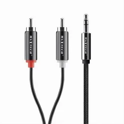 CAVO AUDIO DA AUX 3,5 MM A 2X RCA MASCHIO STEREO ADATTATORE 5MT 4D SOUND AUX-R03