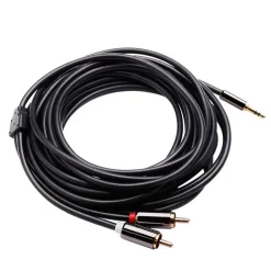 CAVO AUDIO DA AUX 3,5 MM A 2X RCA MASCHIO STEREO ADATTATORE 5MT 4D SOUND AUX-R03