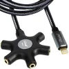 CAVO AUDIO DA LIGHTNING A 5 JACK FEMMINA ADATTATORE 5 IN 1 DA 5 METRI IP5050