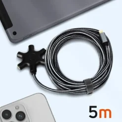 CAVO AUDIO DA LIGHTNING A 5 JACK FEMMINA ADATTATORE 5 IN 1 DA 5 METRI IP5050