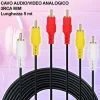 CAVO AUDIO VIDEO ANALOGICO PROLUNGA DA 5 METRI 3 RCA-3RCA MASCHIO MASCHIO