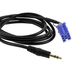 CAVO AUX PER AUTO FIAT 500 EVO ALFA LANCIA AUTORADIO MINI ISO JACK MASCHIO 3.5MM