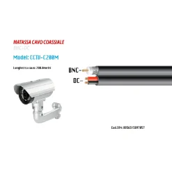 CAVO COASSIALE RAME-RAME ANTENNA TV TELECAMERE 200 METRI MAXTECH CCTV-C200M
