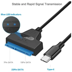 CAVO CONVERTITORE SATA TYPE-C 20CM ADATTATORE SSD/HDD HARD DISK MAXTECH SA-TC01