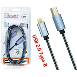 CAVO DA LIGHTNING A USB TYPE-B PER STAMPANTE PIANOFORTE ELETTRONICO 1.5MT IP8820