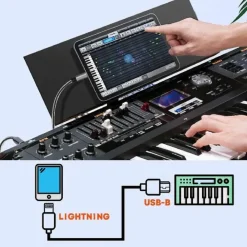 CAVO DA LIGHTNING A USB TYPE-B PER STAMPANTE PIANOFORTE ELETTRONICO 1.5MT IP8820