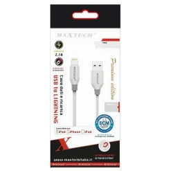 CAVO DATI DA USB A CONNETTORE LIGHTNING RICARICA 2.1A 1.5 MT PER IPHONE F-IP029
