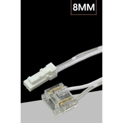 CAVO DI CONNESSIONE TRA ALIMENTATORE E STRIP LED MONOCOLORE DC12-24V 8 MM CA-ST-8MM
