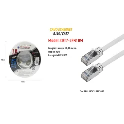 CAVO DI RETE CAT 7 LAN ETHERNET 10 METRI CAVETTO PATCH MAXTECH CAT7-LAN10M