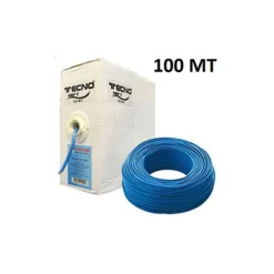 CAVO DI RETE DATI UTP CAT 6 BOBINA DA 100 MT LAN ETHERNET RJ45 INTRECCIATO GIGA