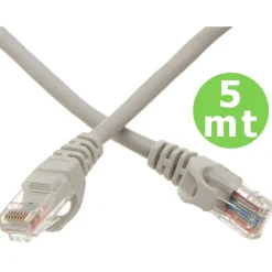 CAVO DI RETE LAN ETHERNET RJ45 5 METRI CATEGORIA 5 PROLUNGA 5MT UTP