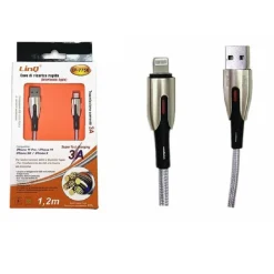 CAVO DI RICARICA RAPIDA 3A USB INTERFACCIA LIGHTNING IPHONE IOS 1.2 MT IP-7756