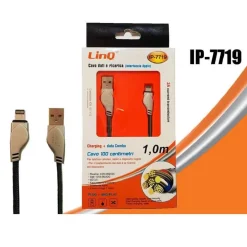 CAVO DI RICARICA TRASFERIMENTO DATI 2A 100 CM CON INTERFACCIA LIGHTNING IP-7719