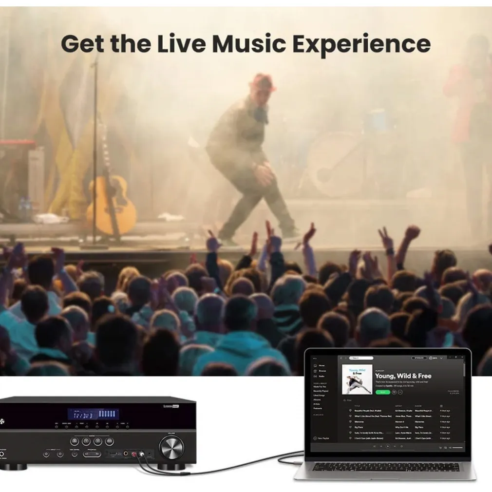 CAVO LIGHTNING A 2XRCA 150CM ADATTATORE STEREO Y SPLITTER AUDIO 4D SOUND RCA-IP01