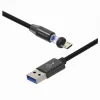 CAVO MICRO USB RICARICA DATI LUCE MAGNETICA LED 1MT PER SMARTPHONE MAXTECH F-S026